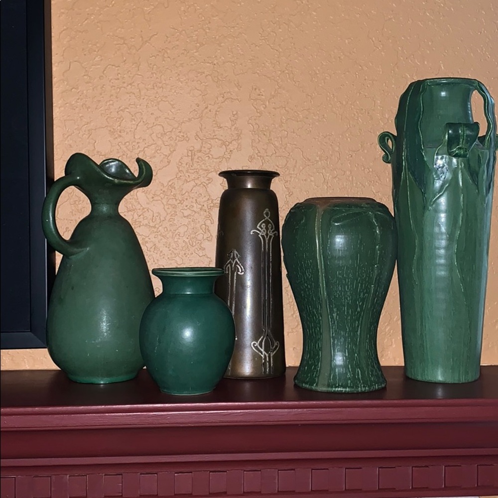 Antique Pottery and Mission style home furnishings